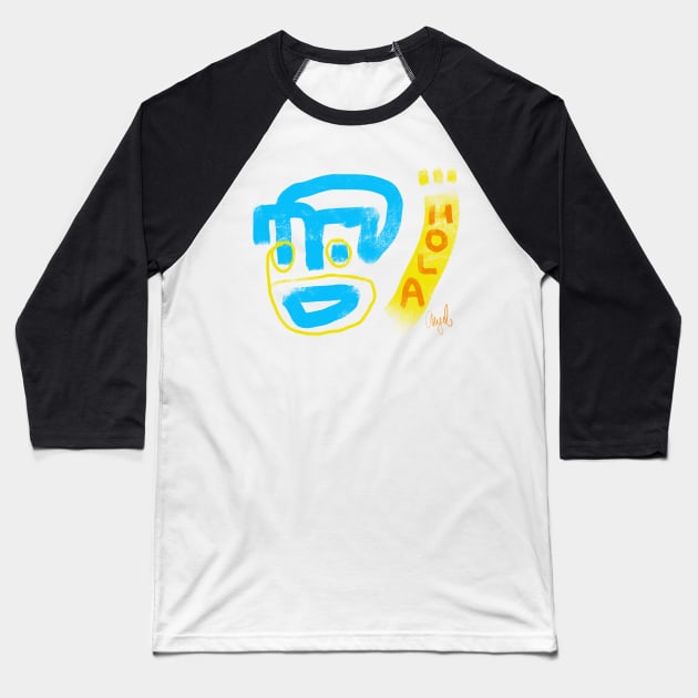 hola Baseball T-Shirt by Angel Rivas